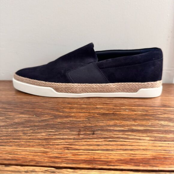 Vince Acker Espadrille Slip On Suede Shoes Deep‎ Navy Blue Women’s Size 11 M - Picture 1 of 10